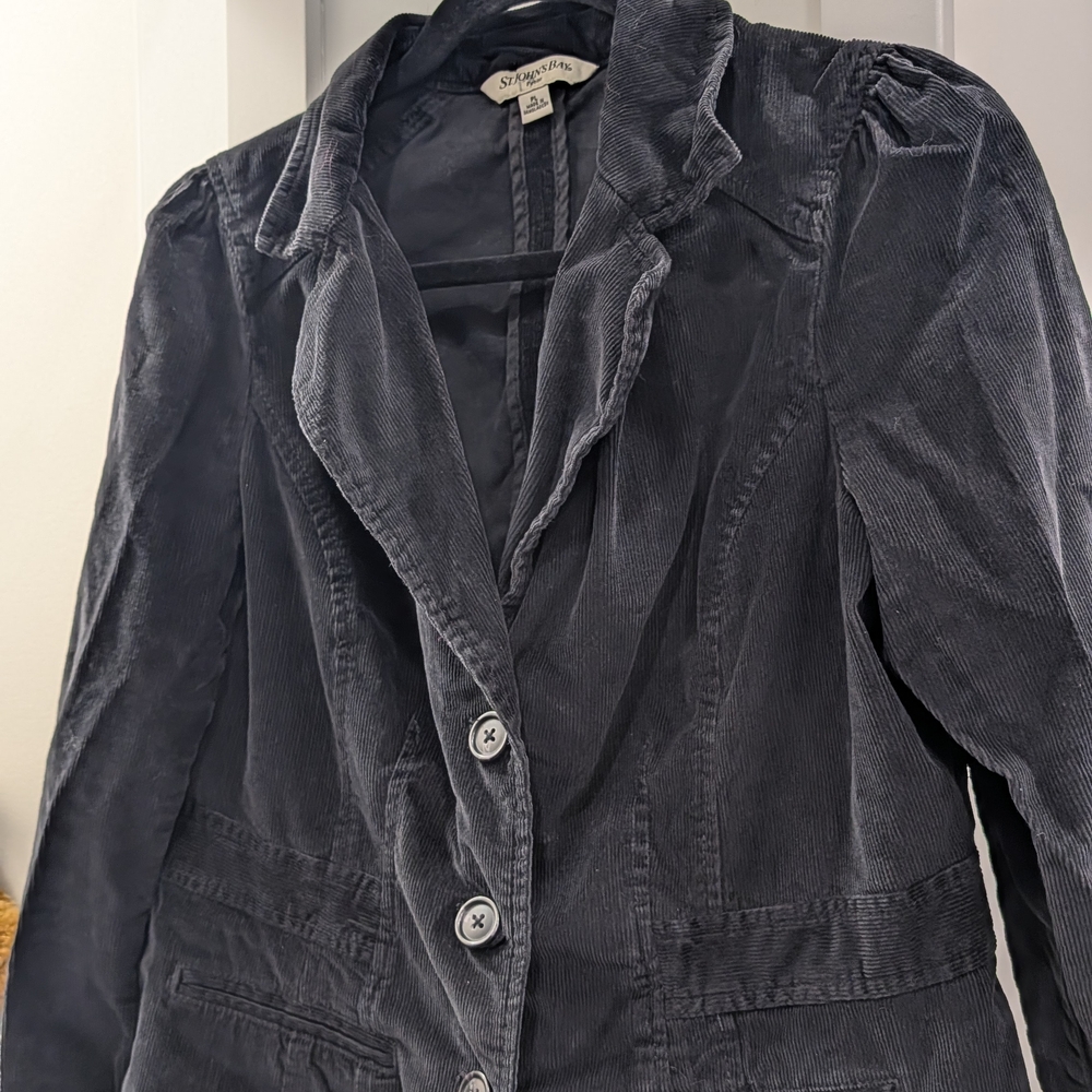 Vintage St. John's Bay Black Corduroy Blazer